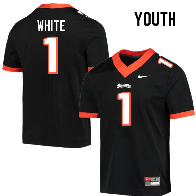 Youth #1 Mason White Oregon State Beavers College Football Jerseys Stitched-Throwback